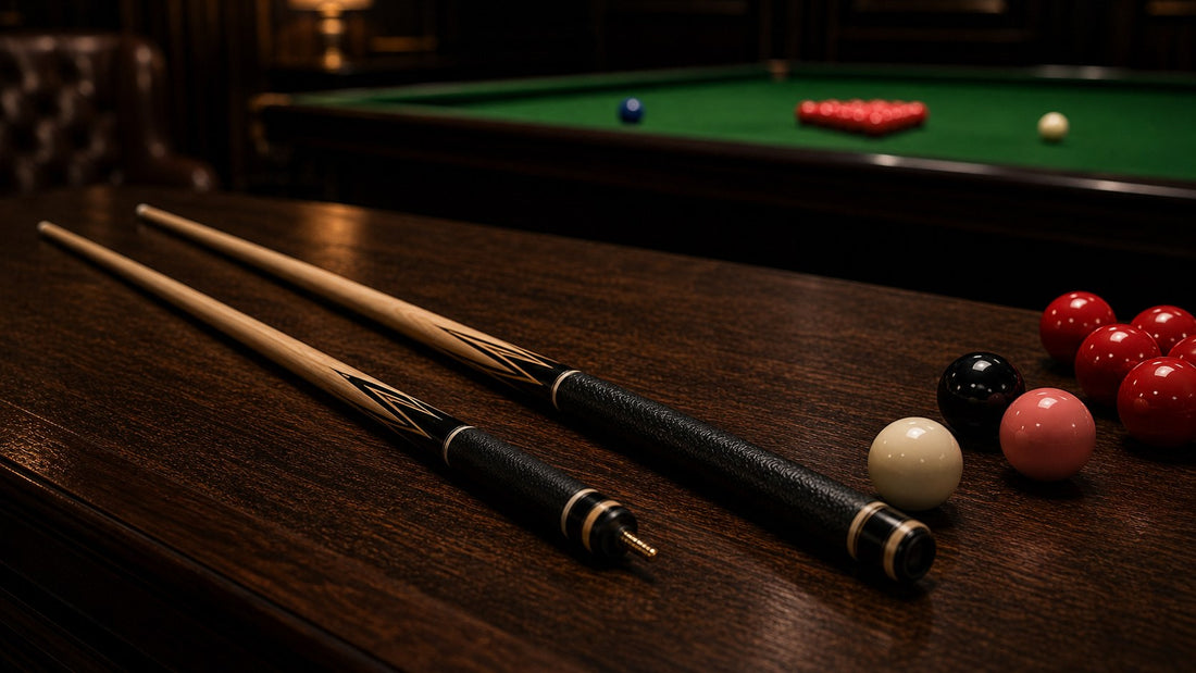 One-Piece vs Three-Quarter Snooker Cues featured image for The Break Room