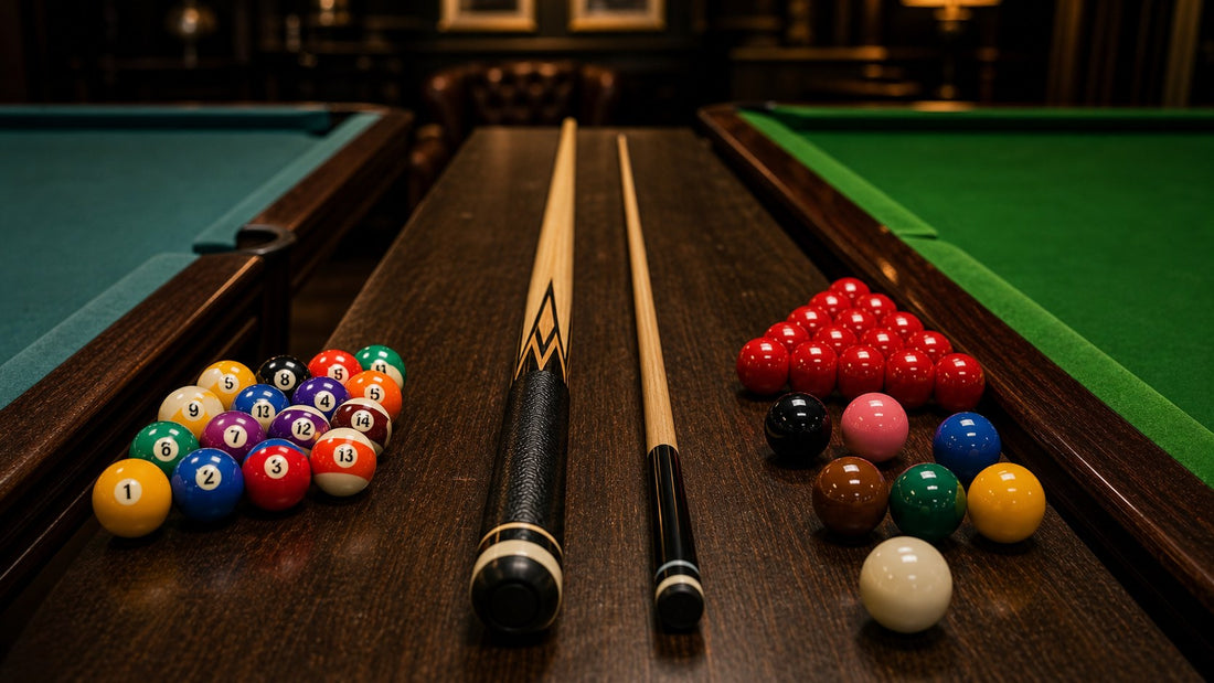 Pool Cue vs Snooker Cue: What's the Difference? featured image for The Break Room