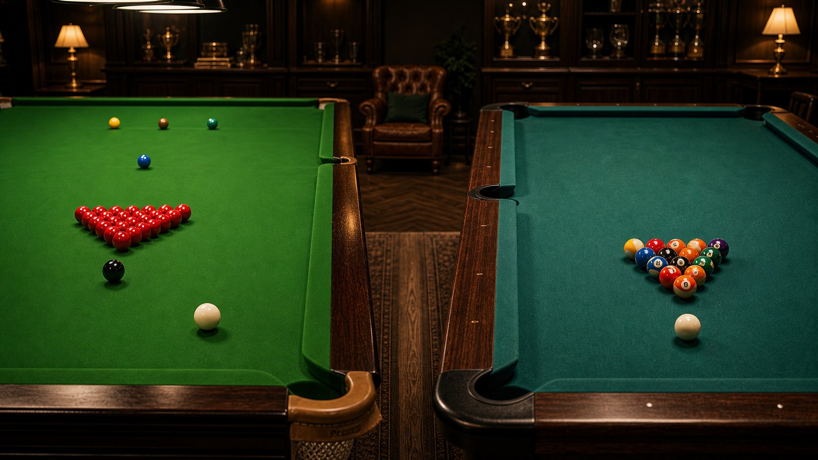 Snooker Table vs Pool Table: Size, Balls and Pockets Compared featured image for The Break Room