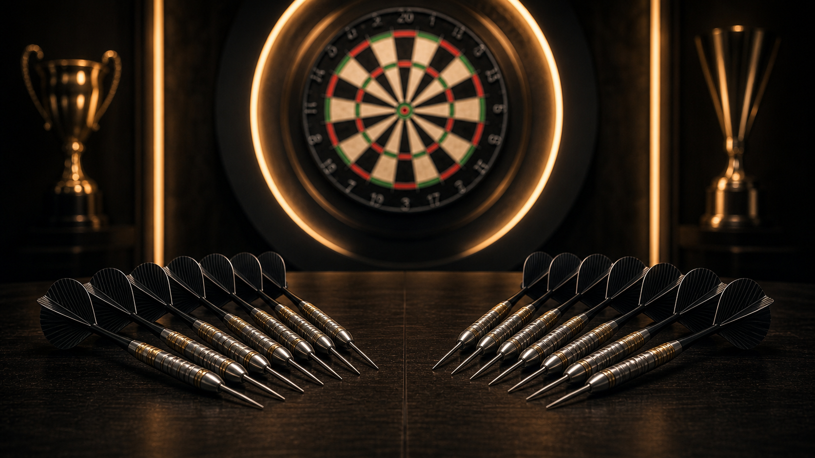 Back to back nine darters featured image with mirrored perfect leg darts