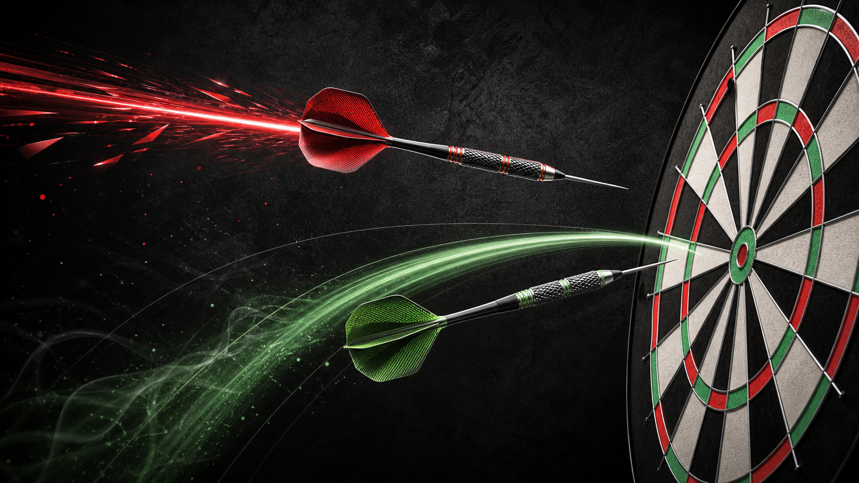 Should you throw darts fast or slow featured image with dart flight path comparison