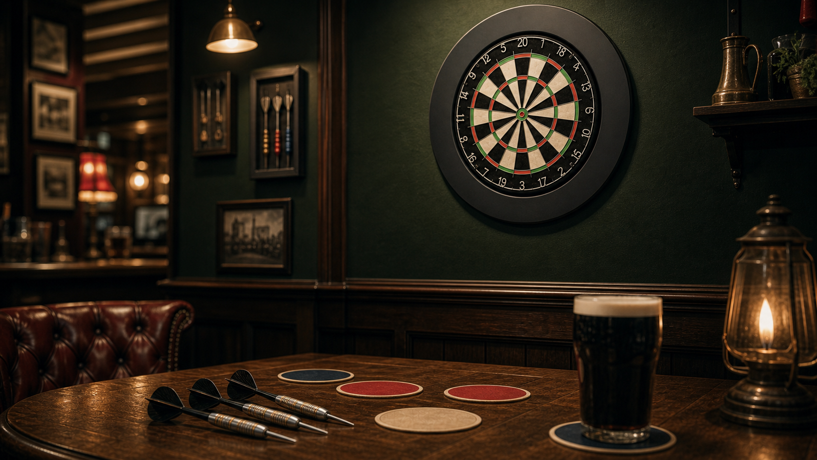 What do the British call darts featured image with British pub darts corner