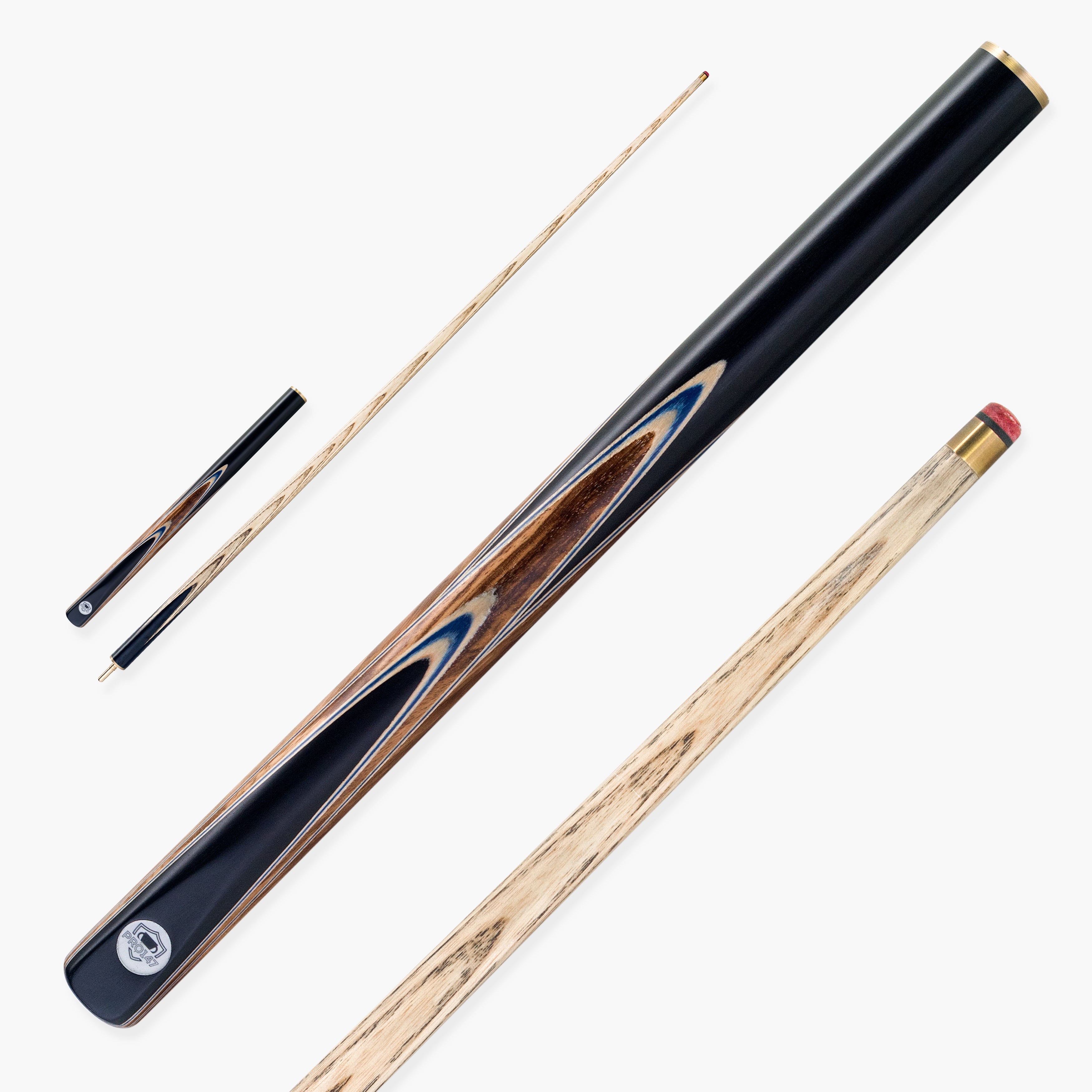 PRO147 Pearl Series Blue Zebra 3/4 cue Cue + Case
