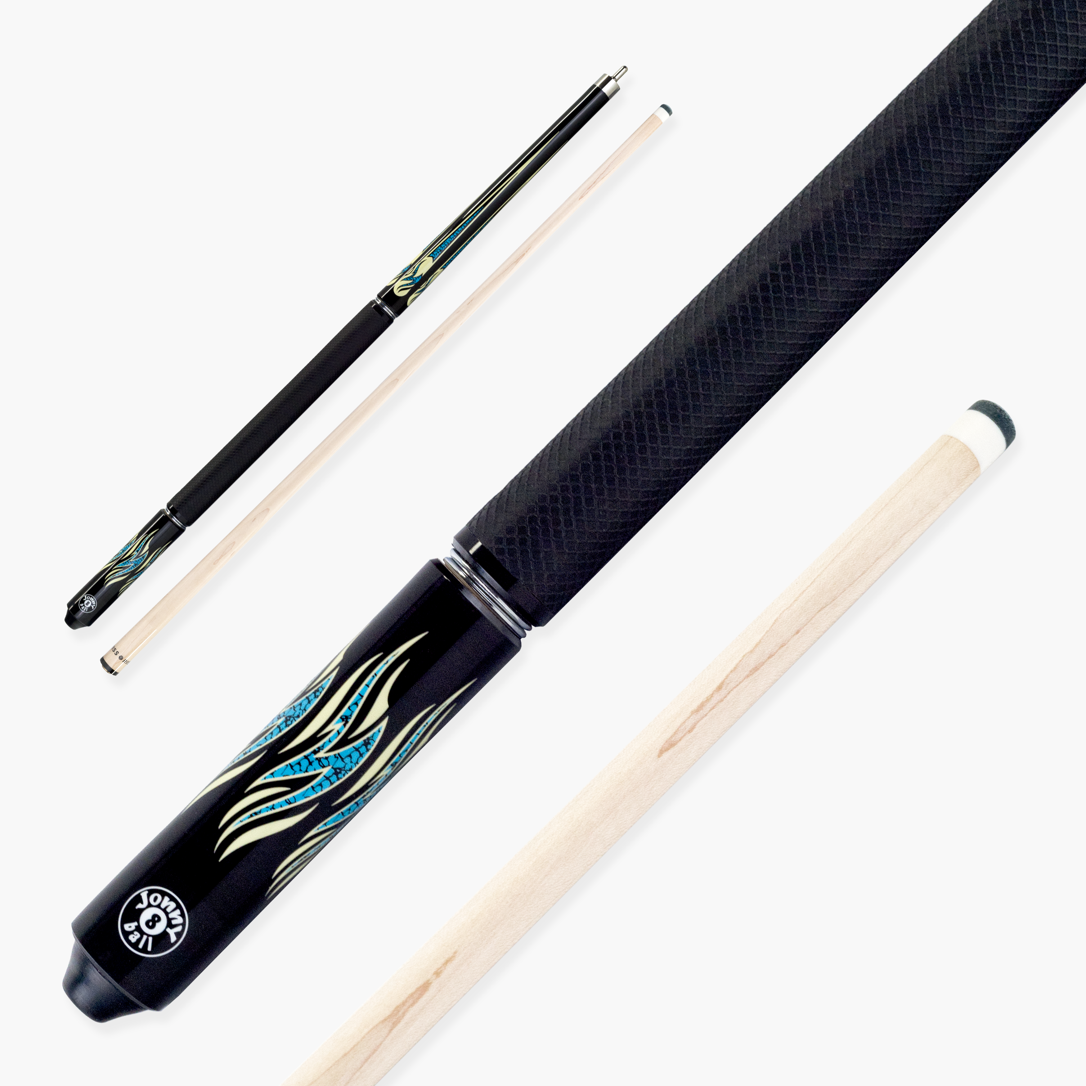 Jonny 8 Ball blue 58-inch American pool cue Cue + Case