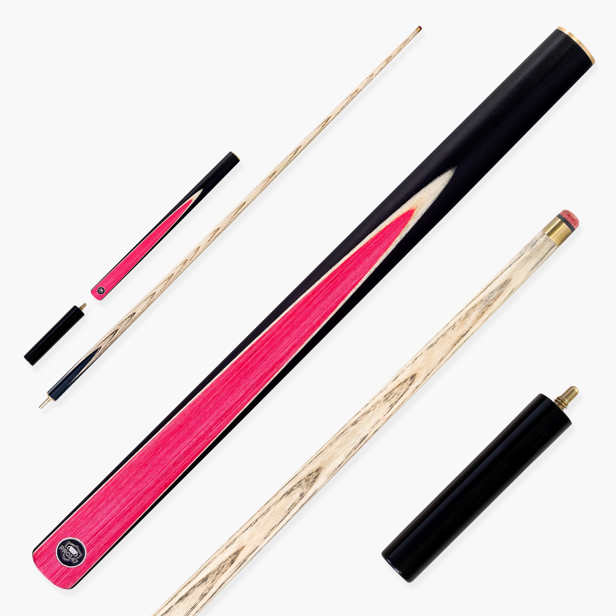 PRO147 Pink Pearl 3/4 cue Cue + Case