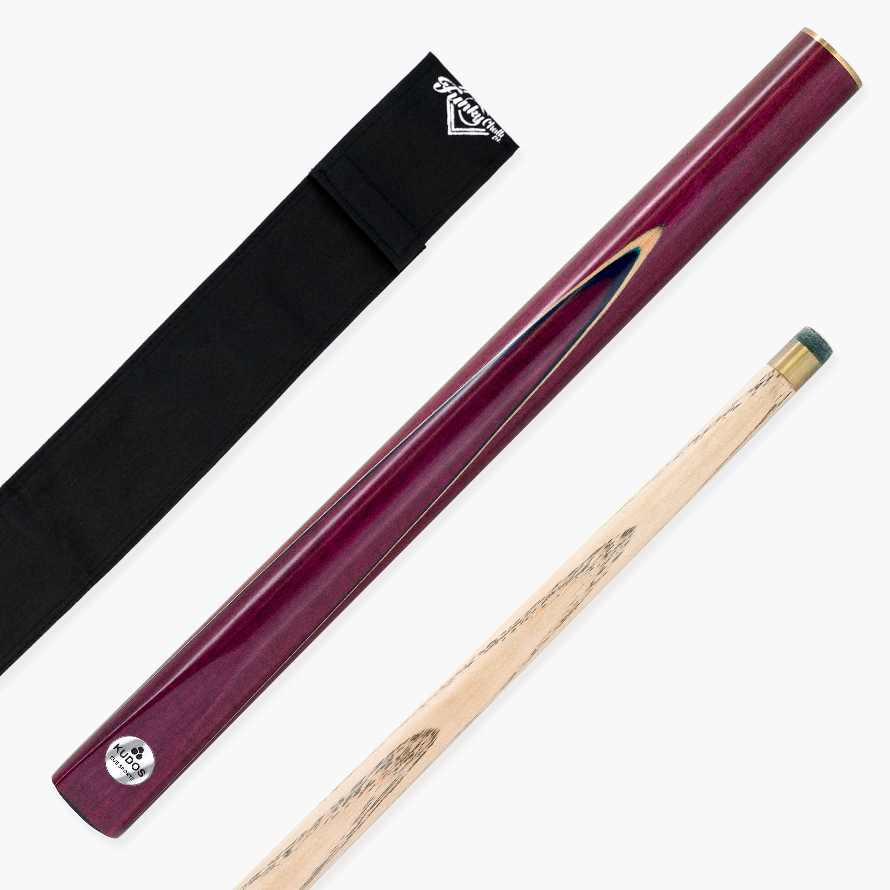 Kudos Purple Heart heavy weight 3/4 cue and case set Cue + Case