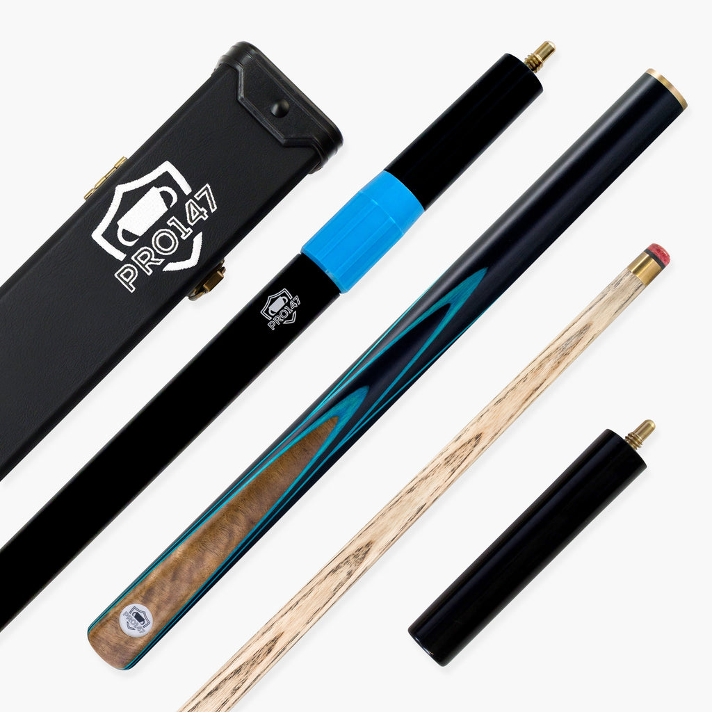 PRO147 Pearl Series Blue Burl 3/4 cue and case set Cue + Case