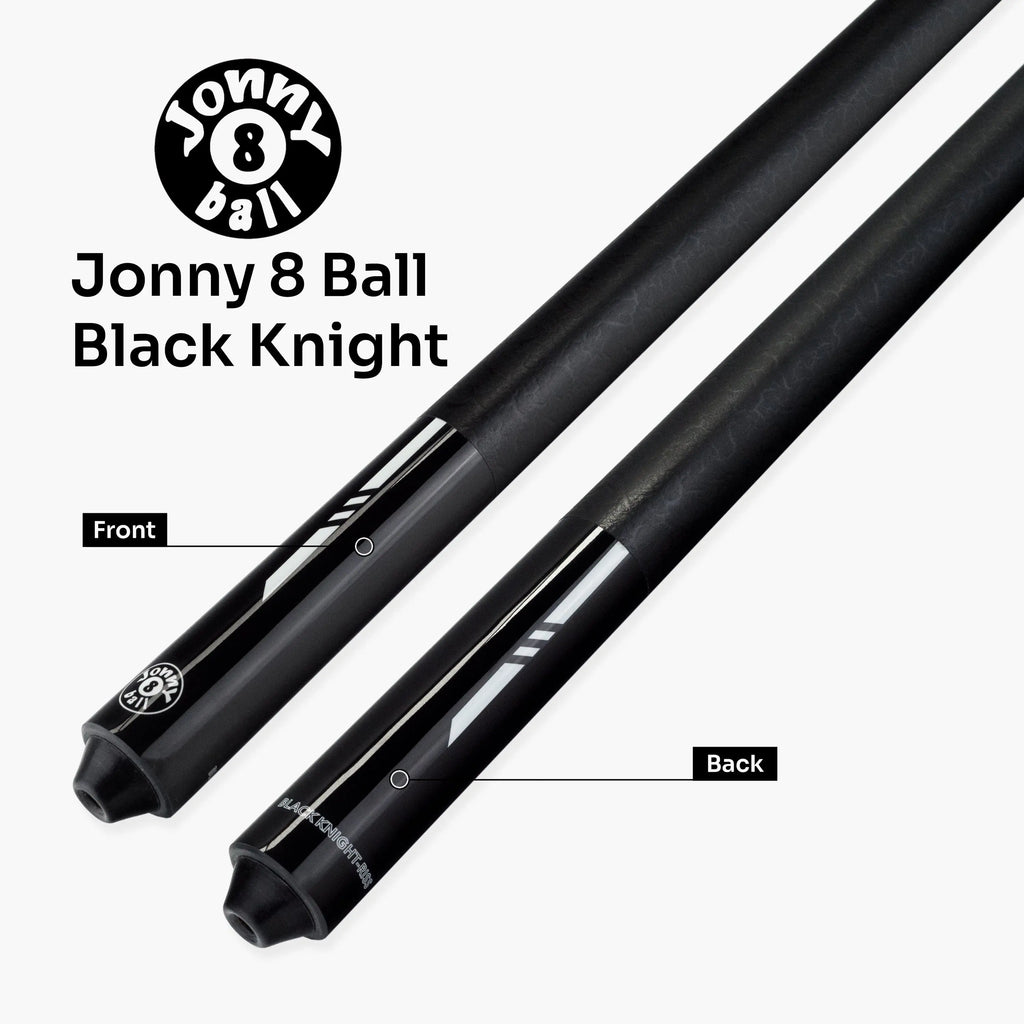Jonny 8 Ball black American pool break cue Cue + Case