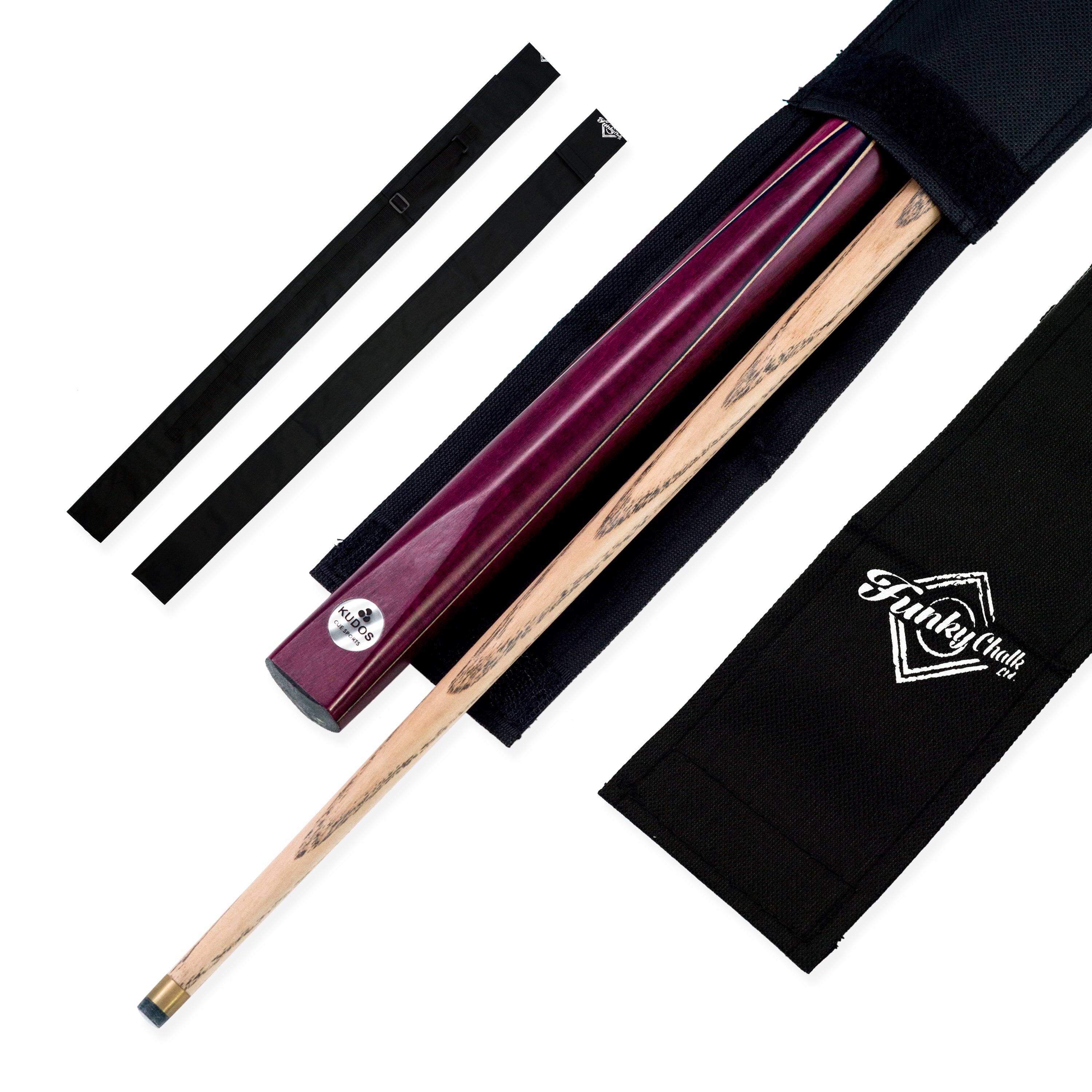 Kudos Purple Heart heavy weight 3/4 cue and case set Cue + Case