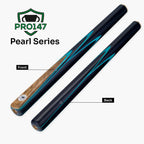 PRO147 Pearl Series Blue Burl 3/4 cue and case set Cue + Case