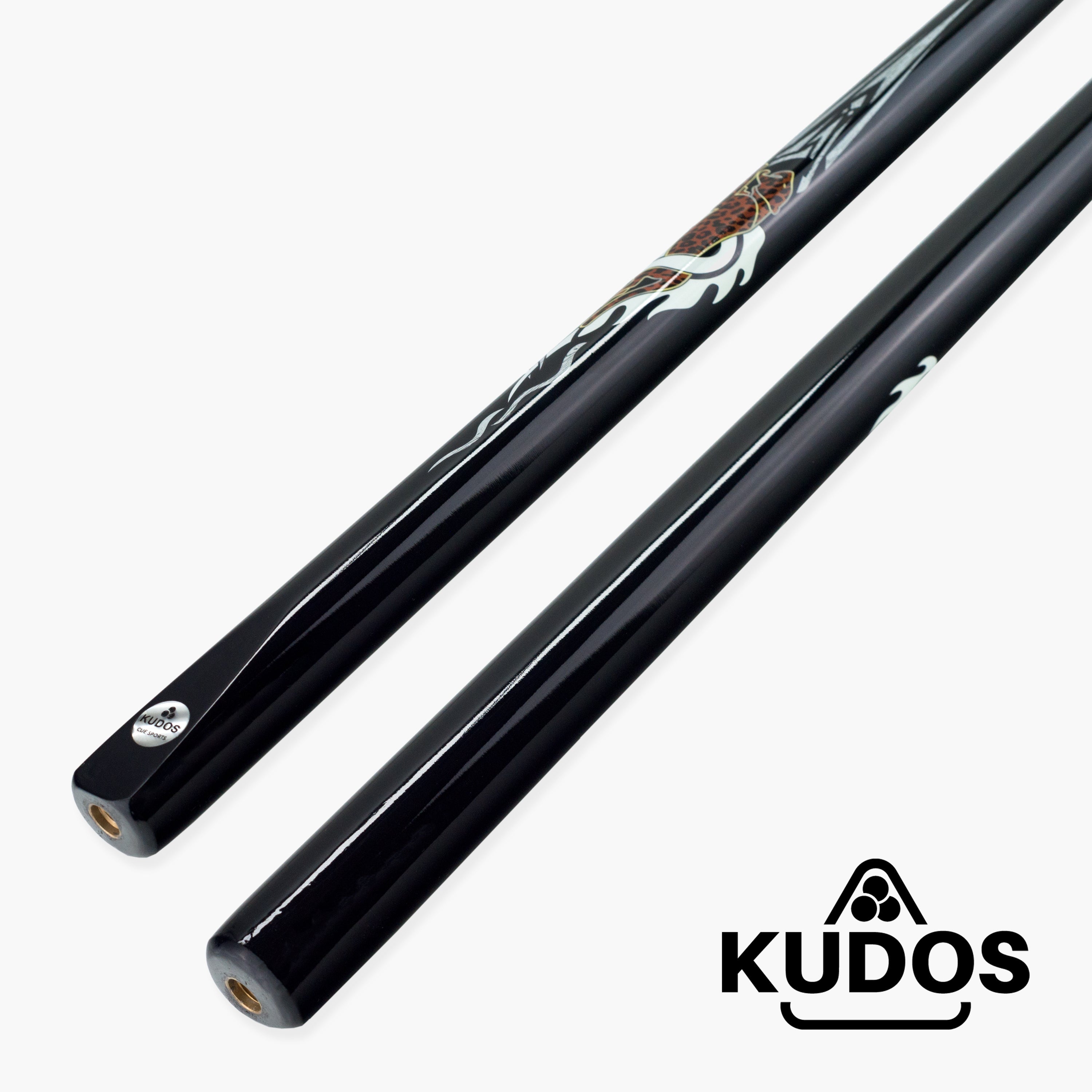 Kudos Flaming Tiger 57-inch one-piece pool cue Cue + Case