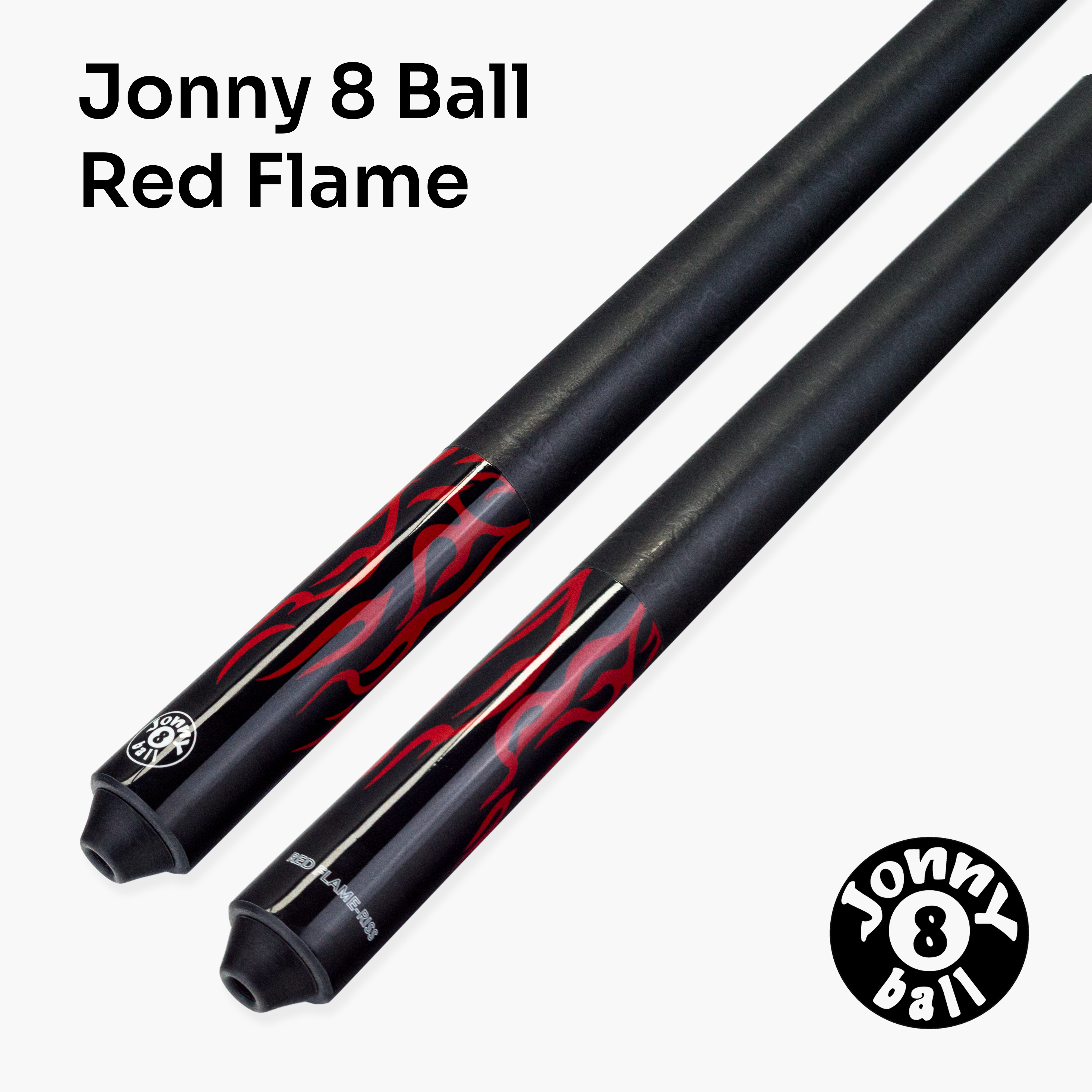 Jonny 8 Ball black 58-inch American pool cue Cue + Case