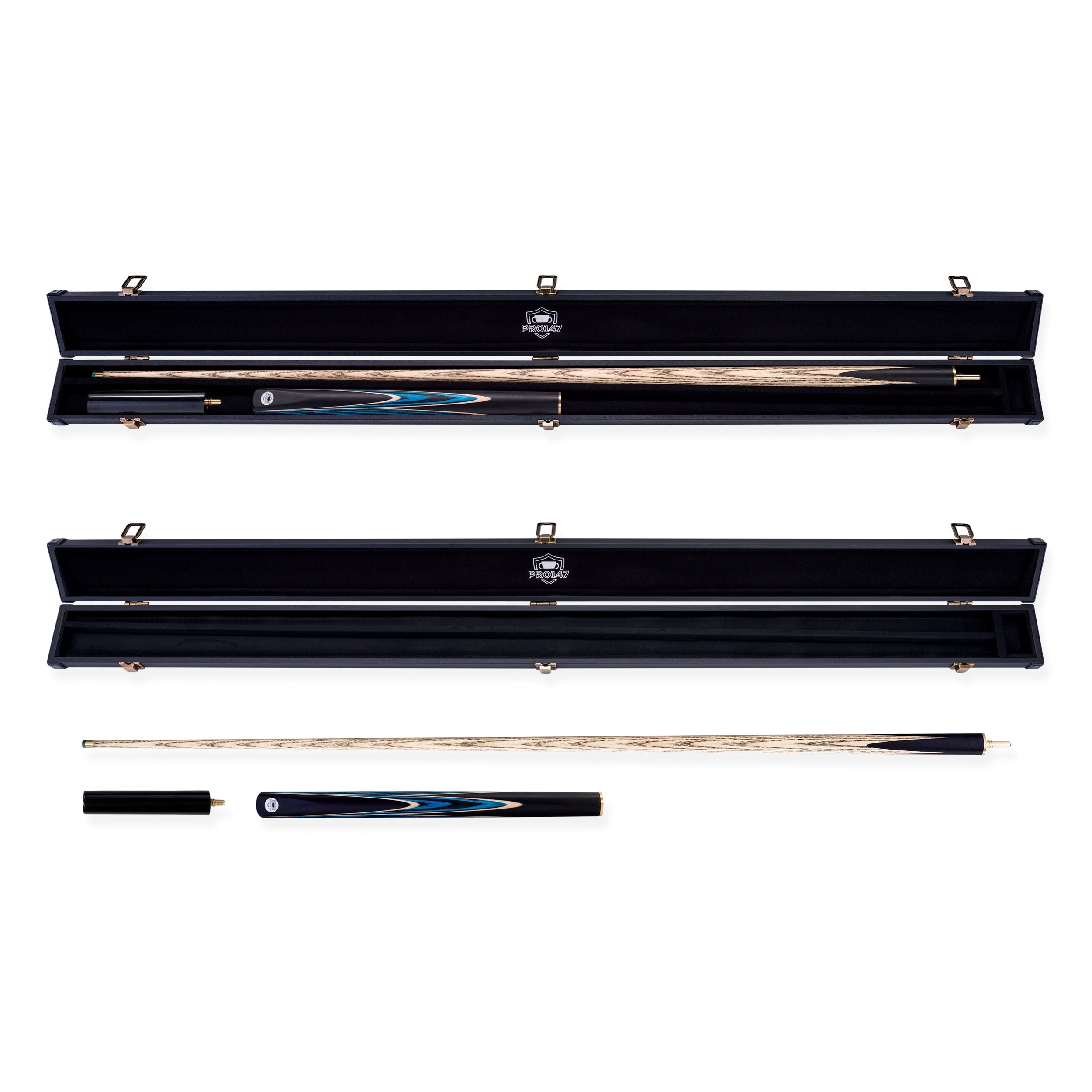 PRO147 Azure Pearl 3/4 cue and case set Cue + Case