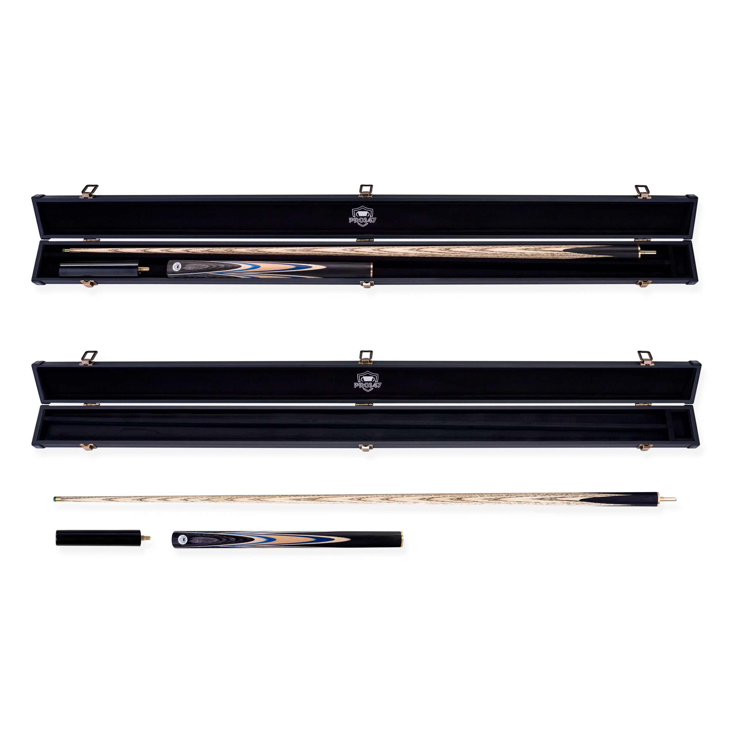 PRO147 Blue Pearl 3/4 cue and case set Cue + Case