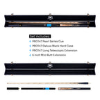 PRO147 Pearl Series Gold Burl 3/4 cue and case set Cue + Case