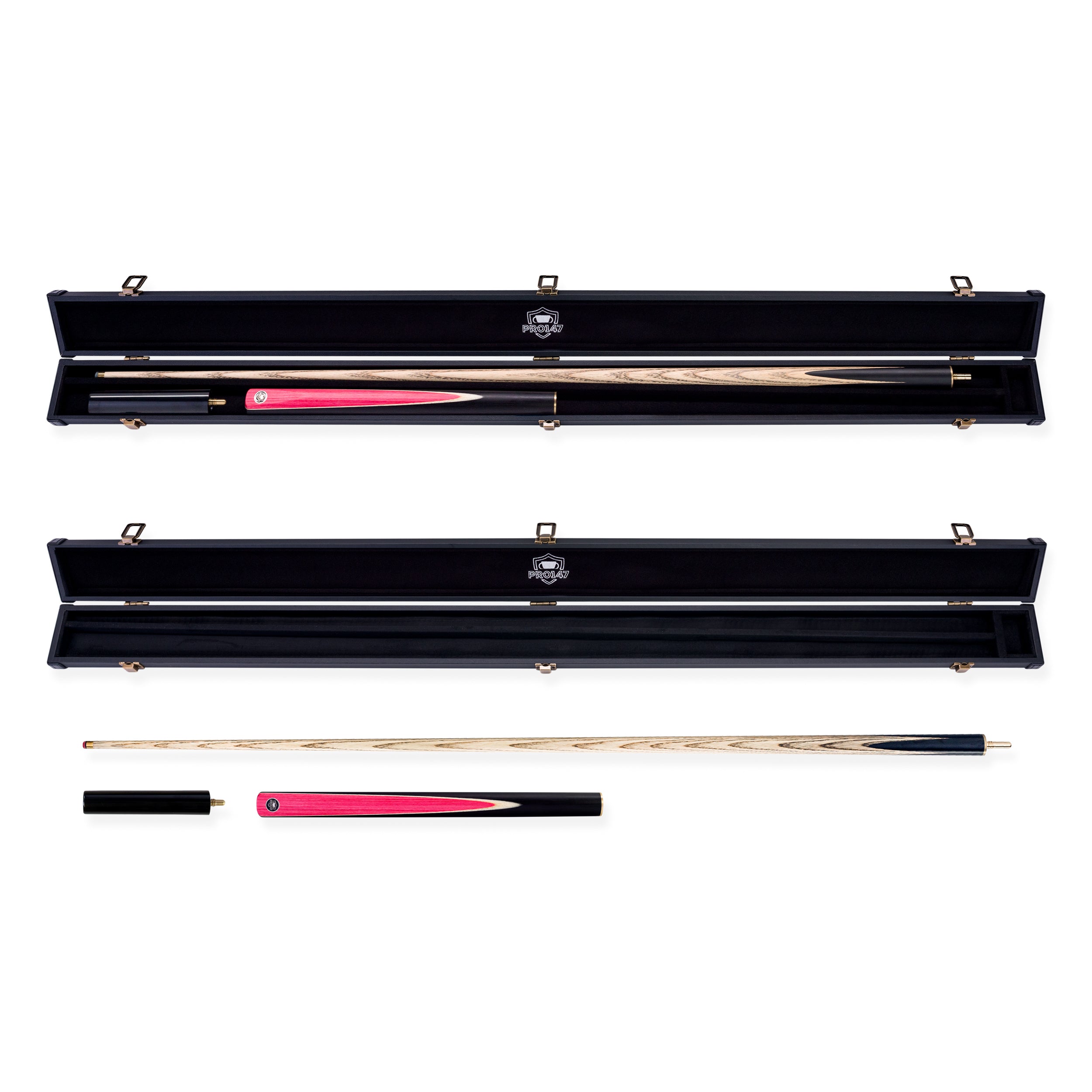 PRO147 Pink Pearl 3/4 cue and case set Cue + Case