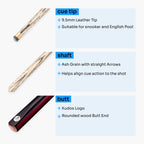 Kudos Diamond 57-inch 2-piece cue Cue + Case