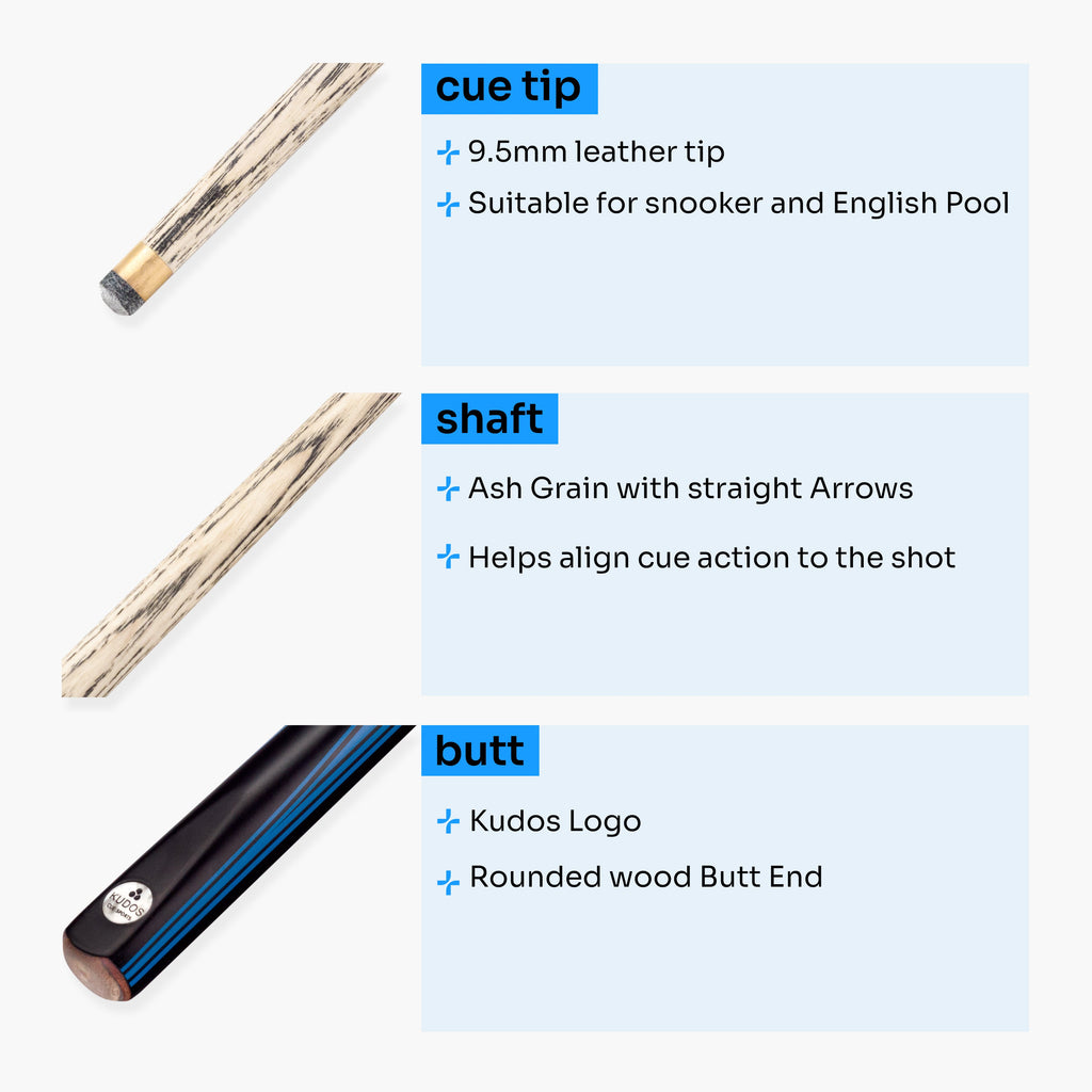 Kudos Diamond 57-inch 2-piece cue Cue + Case