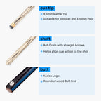 Kudos Diamond 57-inch 2-piece cue Cue + Case