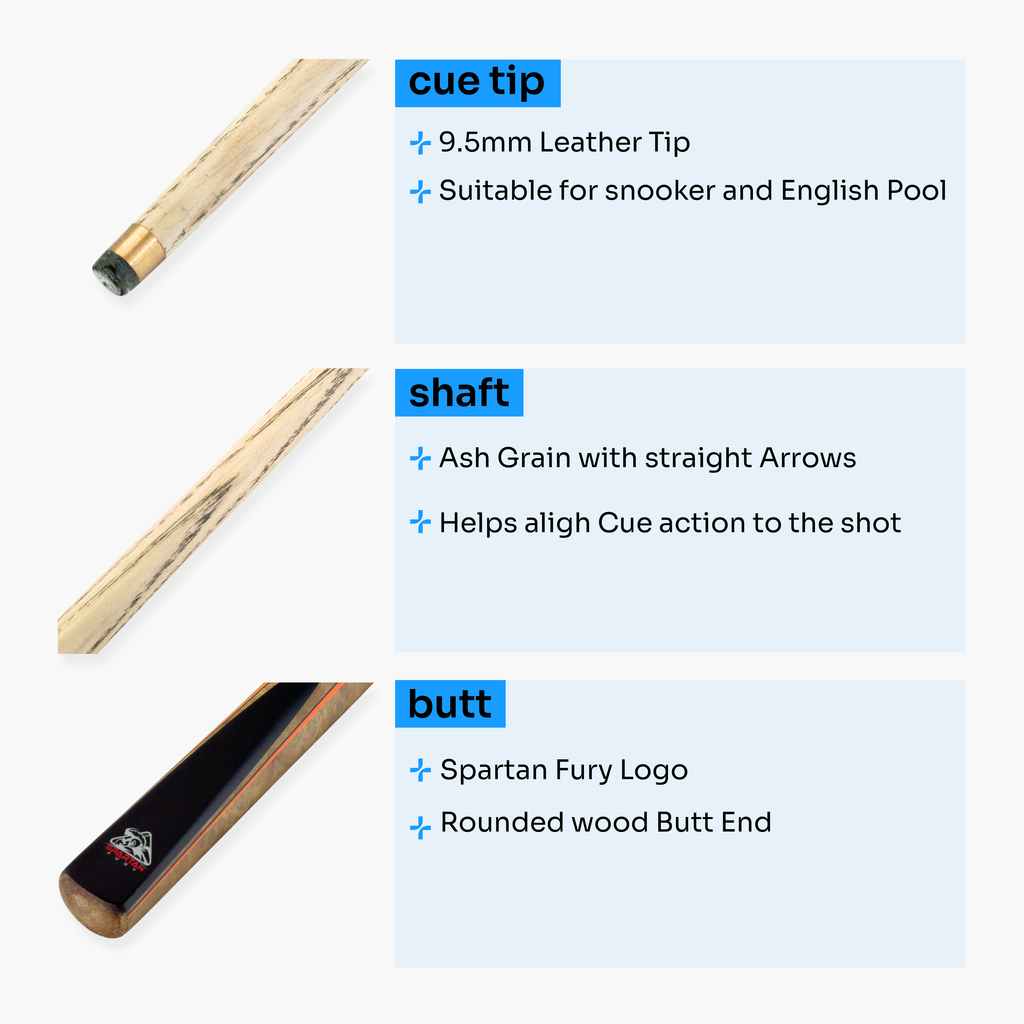 Spartan Fury Vanquish 3/4 cue and soft case set Cue + Case