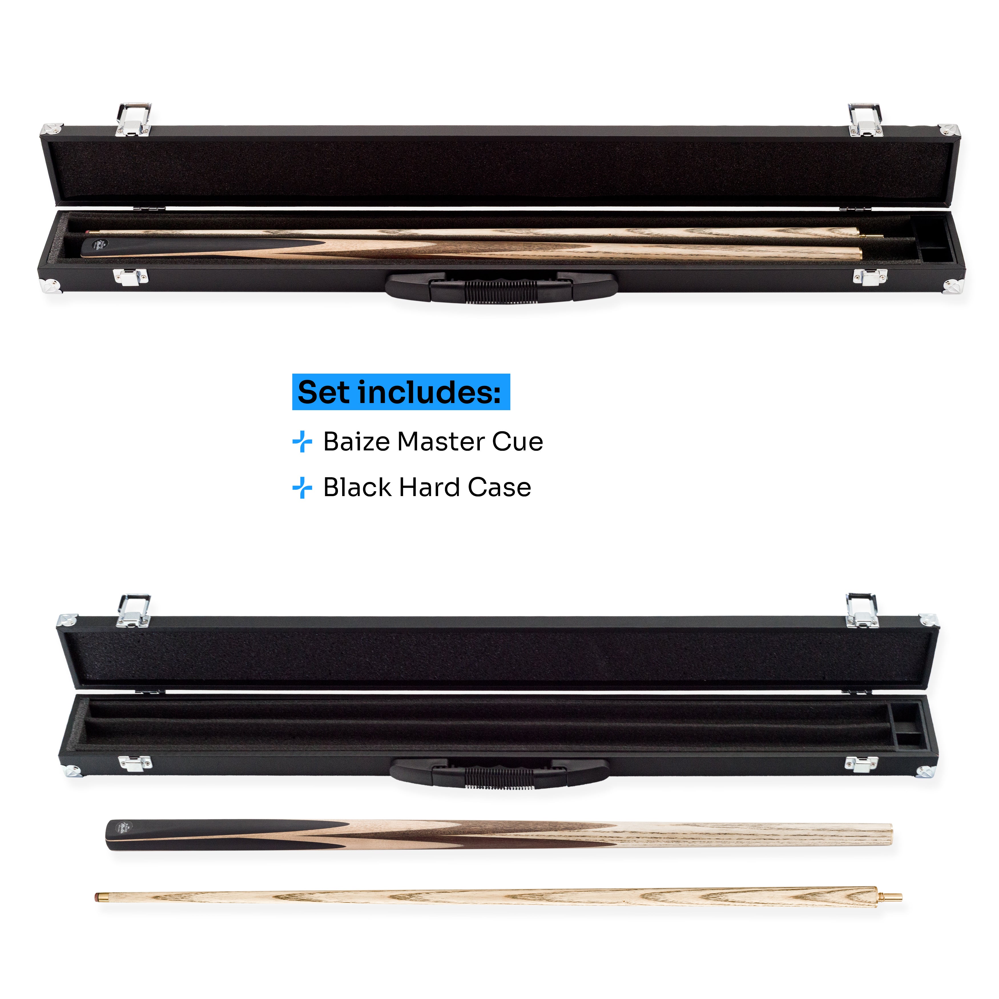 Baize Master Paragon 57-inch cue and case set - 9.3mm tip Cue + Case