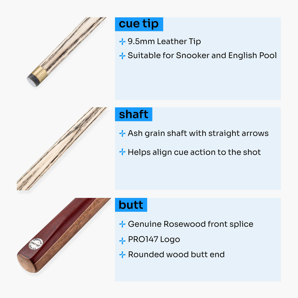 PRO147 Traditional Champion 57-inch 2-piece cue Cue + Case
