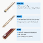 PRO147 Traditional Champion 57-inch 2-piece cue Cue + Case