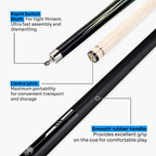 Jonny 8 Ball black 58-inch American pool cue Cue + Case
