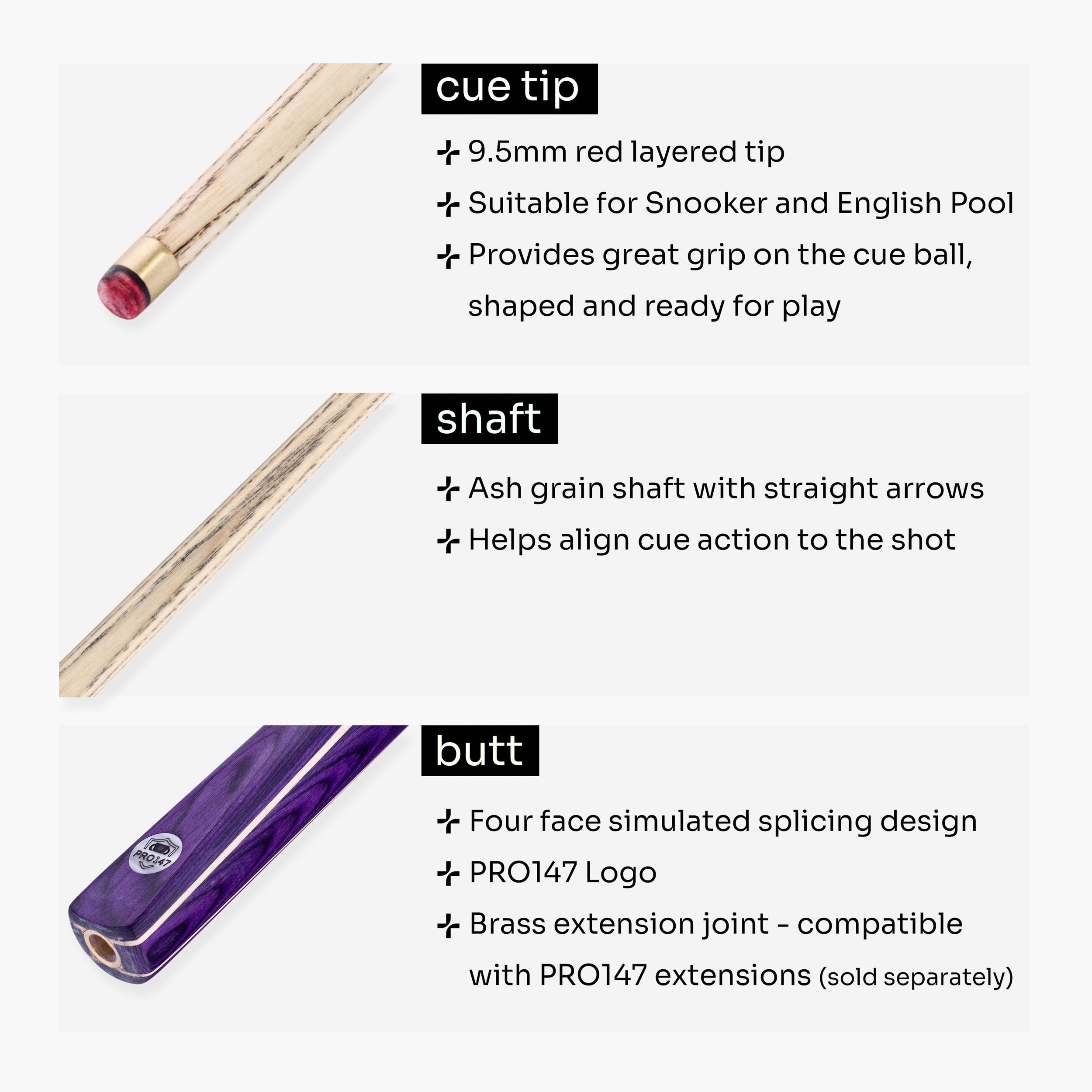 PRO147 Windsor cue and case set Cue + Case
