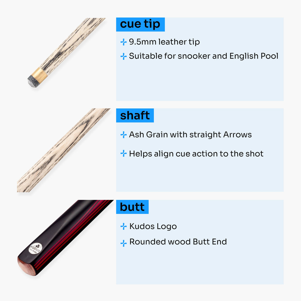 Kudos Diamond 57-inch cue and soft case set Cue + Case