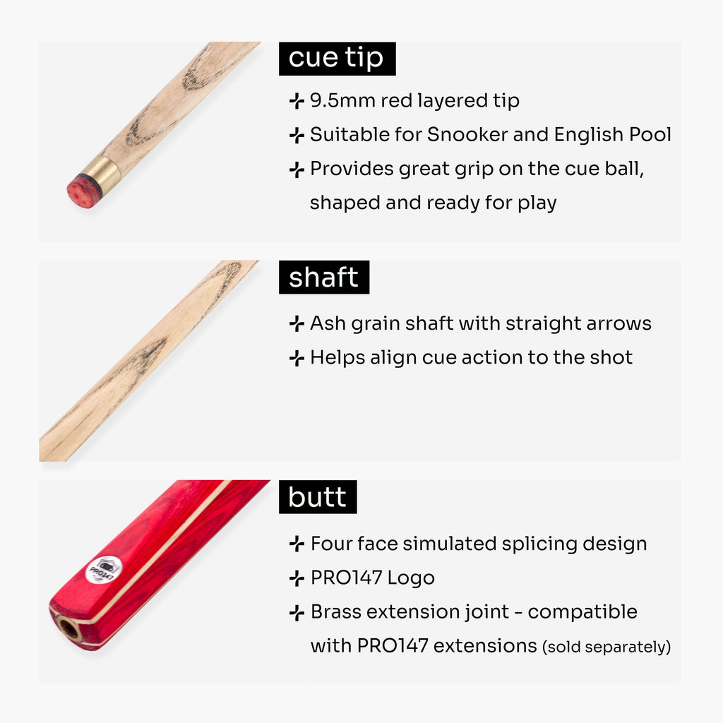 PRO147 Windsor 57-inch 2-piece cue Cue + Case