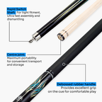 Jonny 8 Ball blue 58-inch American pool cue Cue + Case