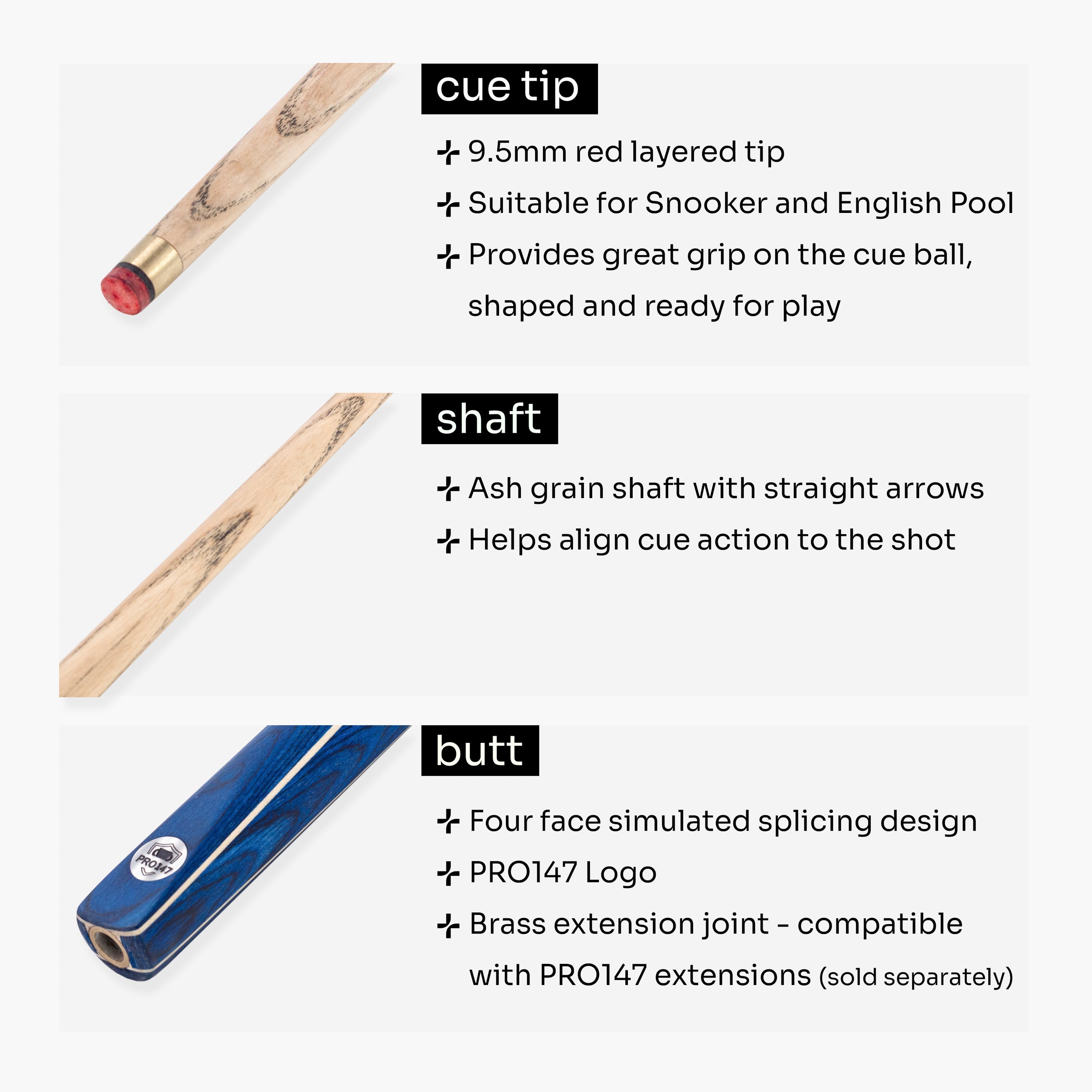 PRO147 Windsor cue and case set Cue + Case