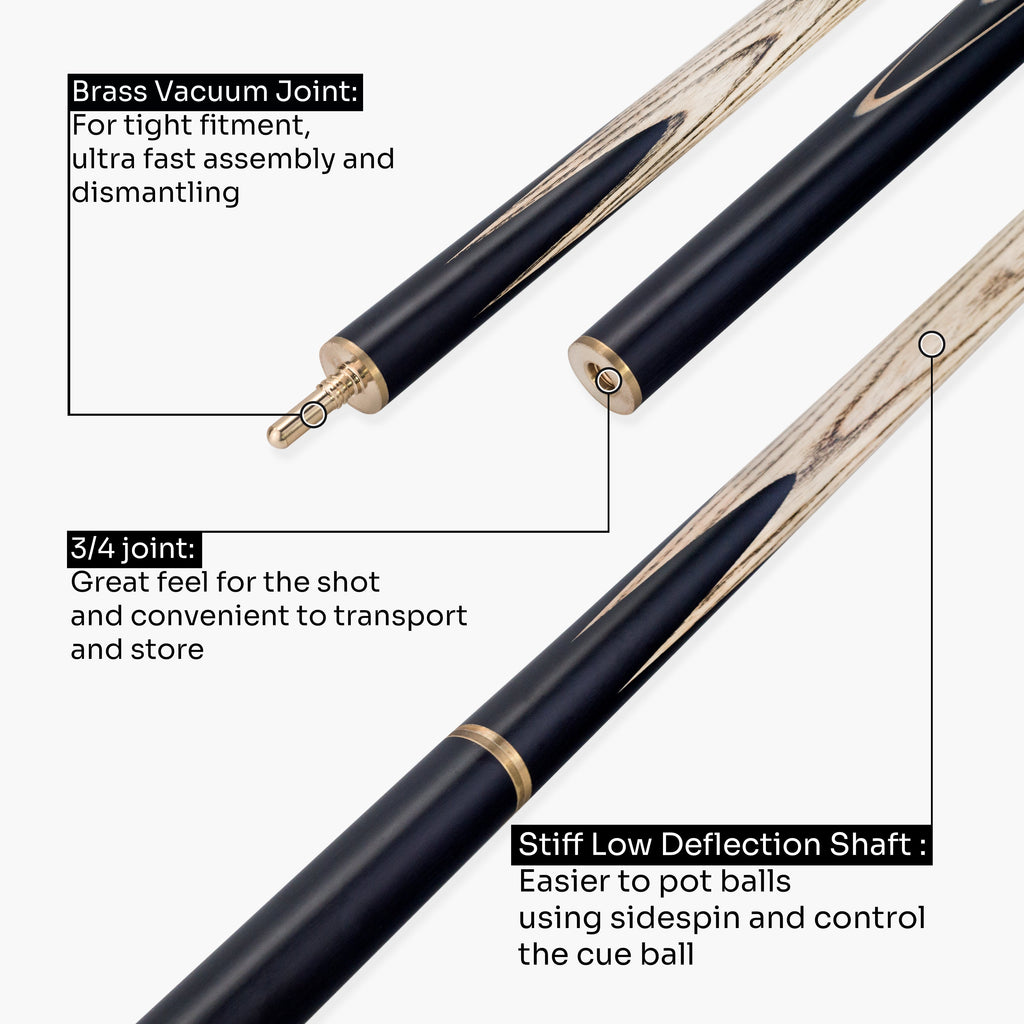 PRO147 Pearl Series Hazel Burl 3/4 cue Cue + Case