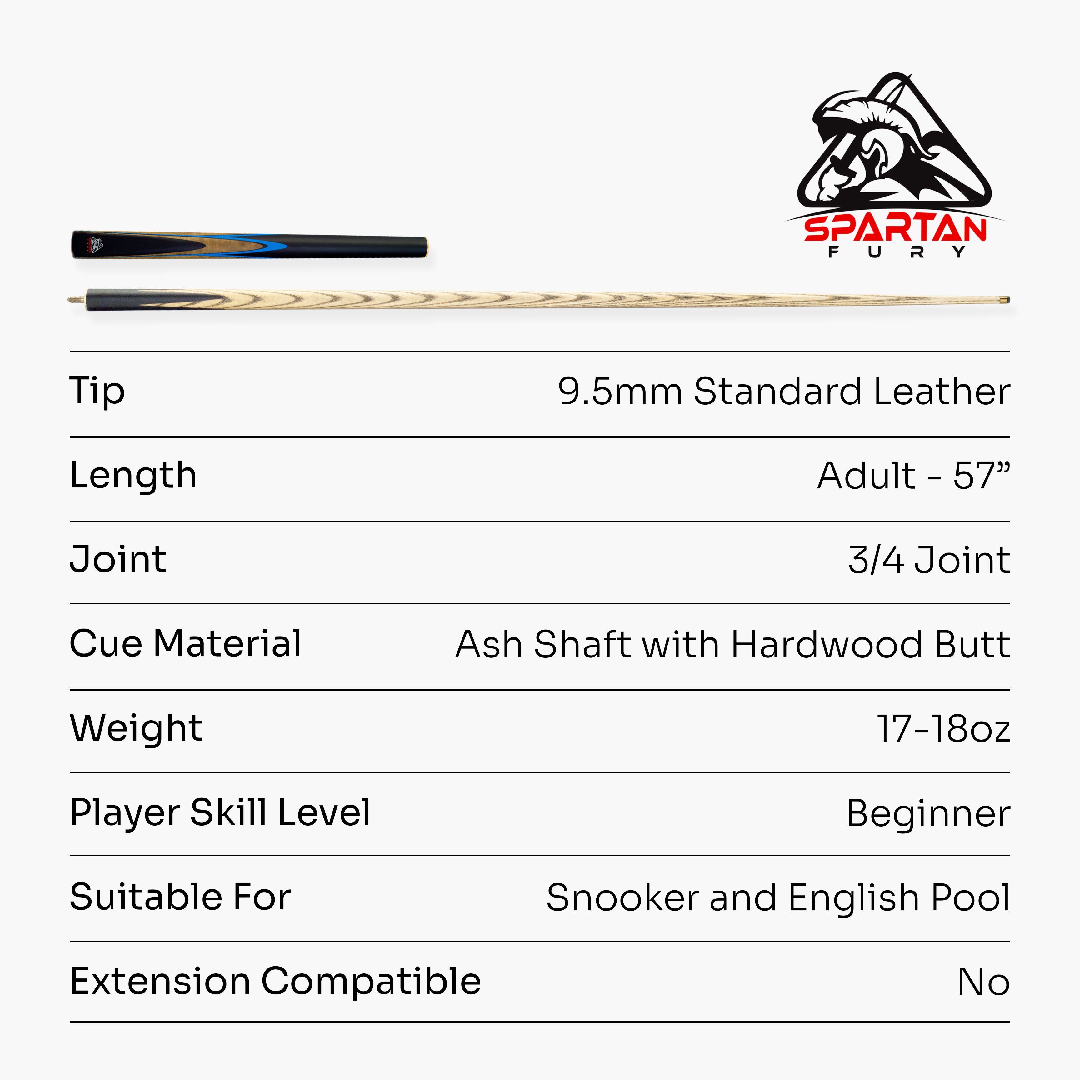 Spartan Fury Vanquish 57-inch 3/4 cue