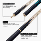 PRO147 Pearl Series Blue Burl 3/4 cue and case set Cue + Case