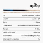 Kudos Diamond 57-inch 2-piece cue Cue + Case