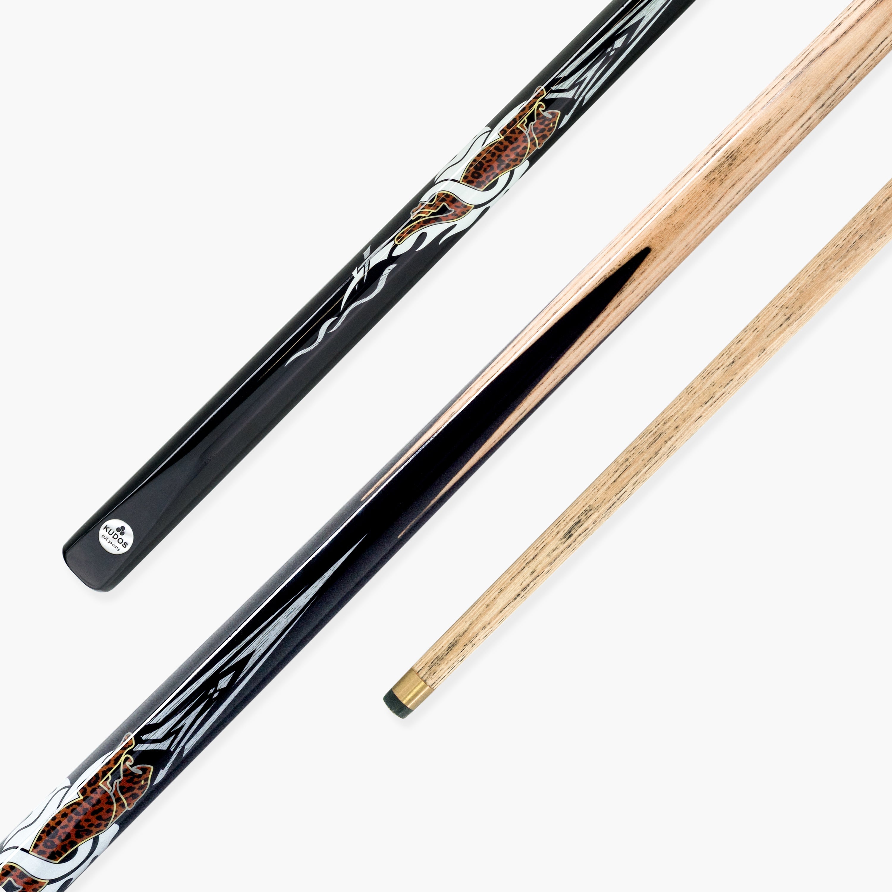 Kudos Flaming Tiger 57-inch one-piece pool cue Cue + Case
