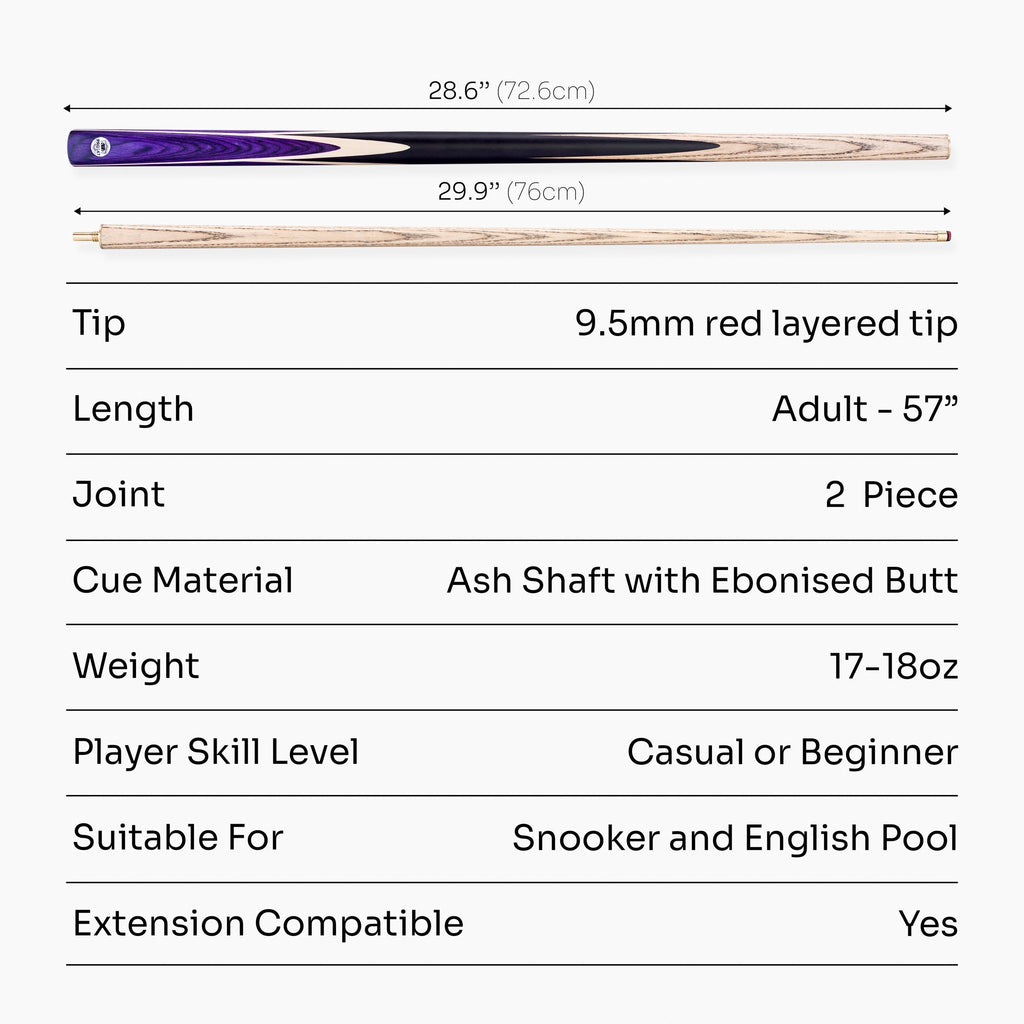 PRO147 Windsor 57-inch 2-piece cue Cue + Case