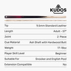 Kudos Diamond 57-inch 2-piece cue Cue + Case