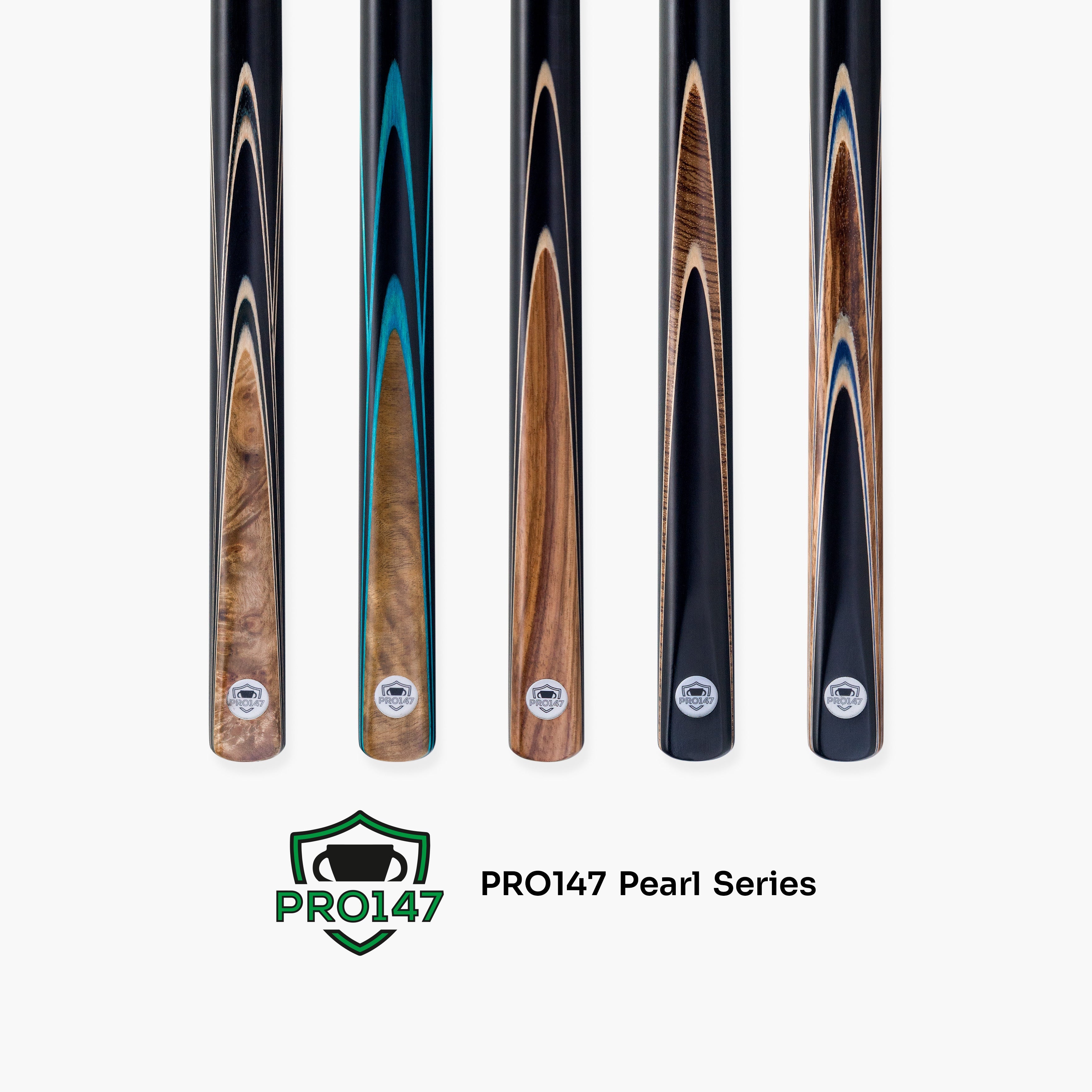 PRO147 Pearl Series Gold Burl 3/4 cue Cue + Case