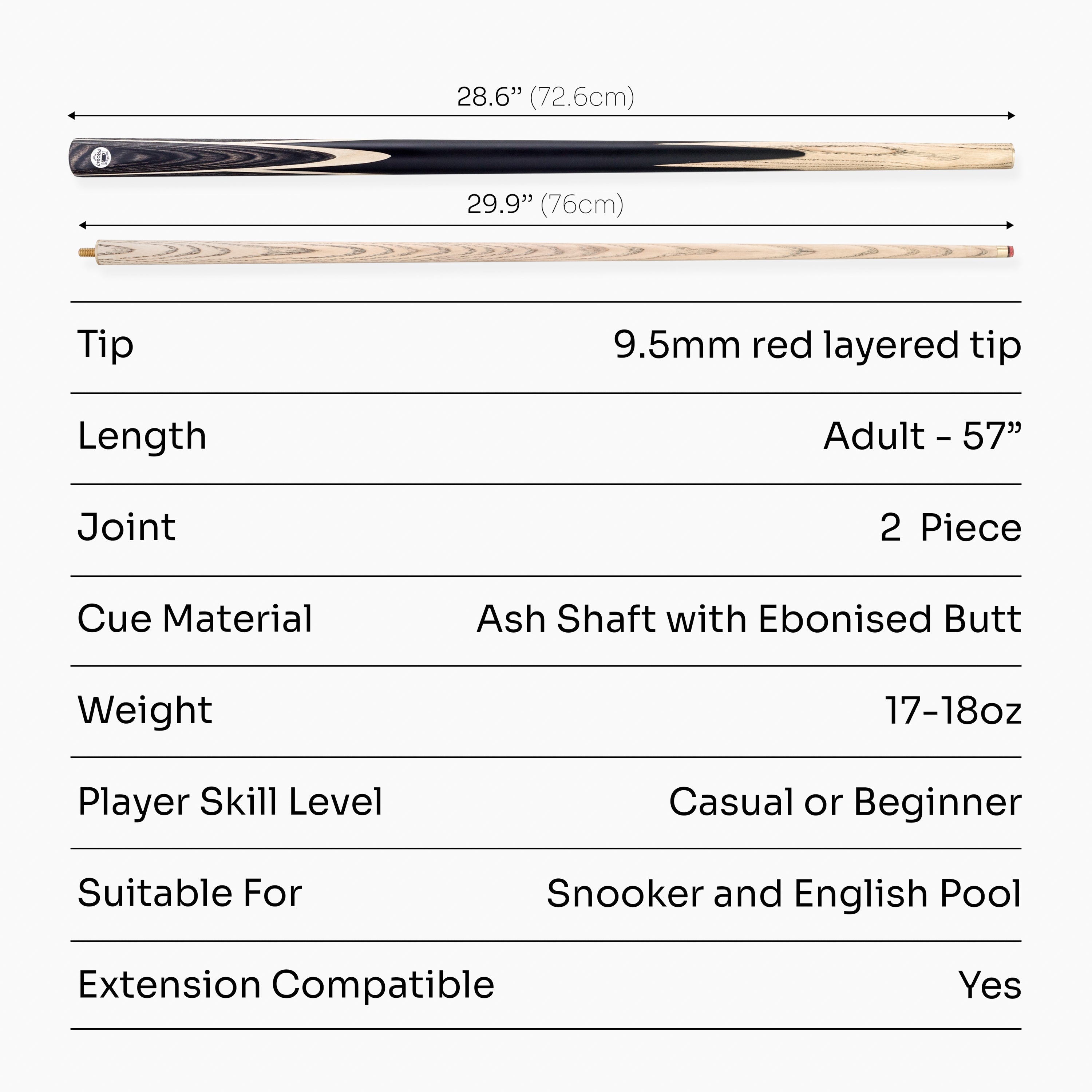 PRO147 Windsor cue and case set Cue + Case