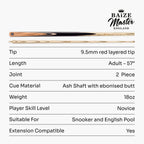 Baize Master Challenger cue and case set Cue + Case