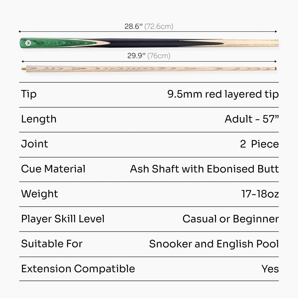 PRO147 Windsor 57-inch 2-piece cue Cue + Case