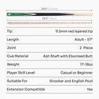 PRO147 Windsor 57-inch 2-piece cue Cue + Case
