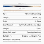 PRO147 Windsor 57-inch 2-piece cue Cue + Case