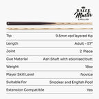 Baize Master Challenger cue and case set Cue + Case