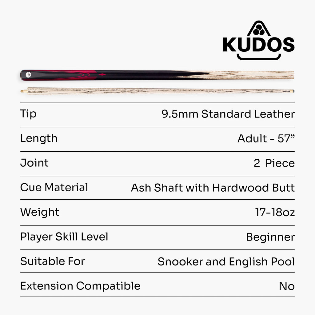Kudos Diamond 57-inch cue and soft case set Cue + Case