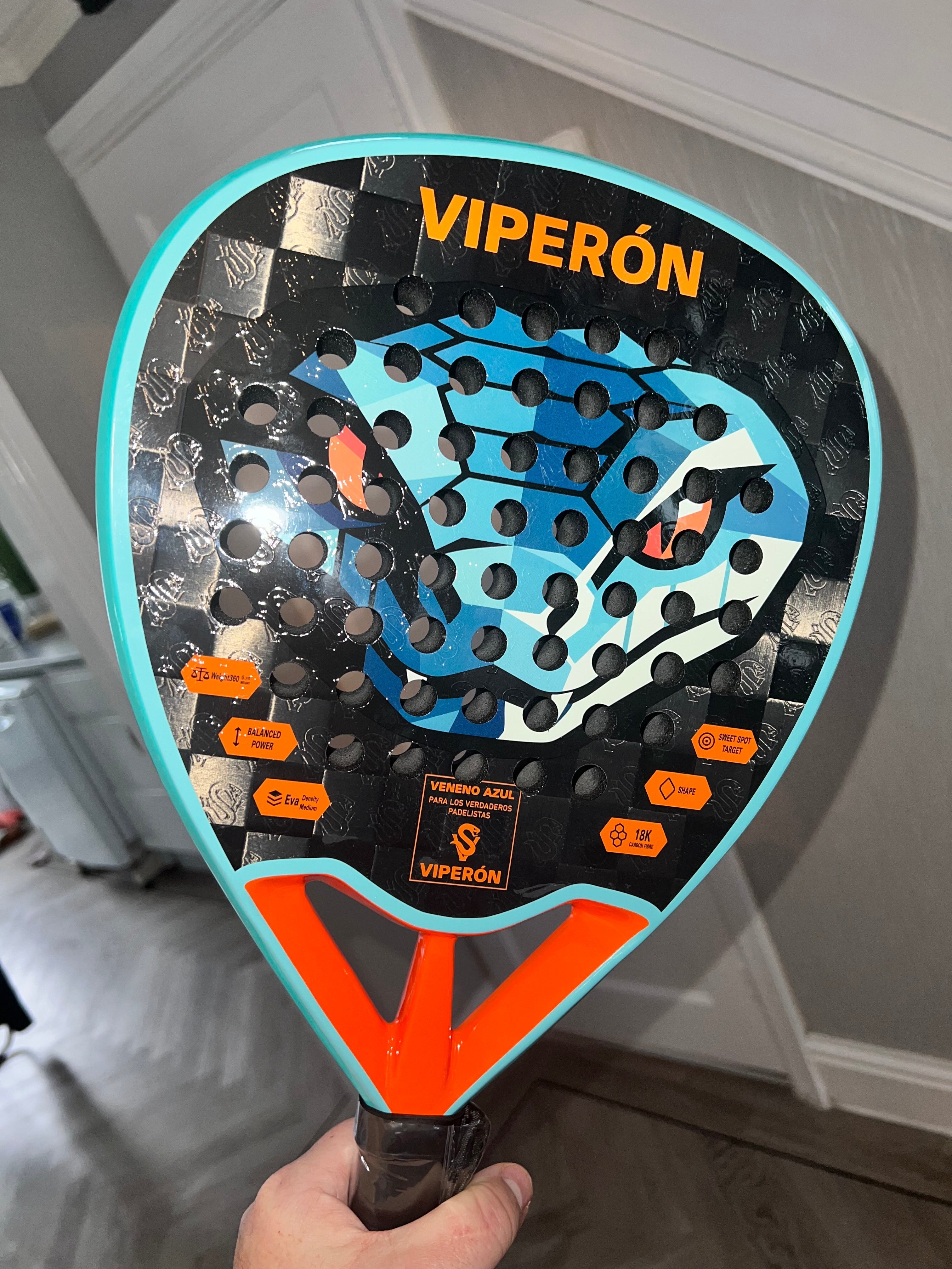 2026 Veneno Azul (Blue Poison) - VÍPERÓN Padel Racket Viperón Padel
