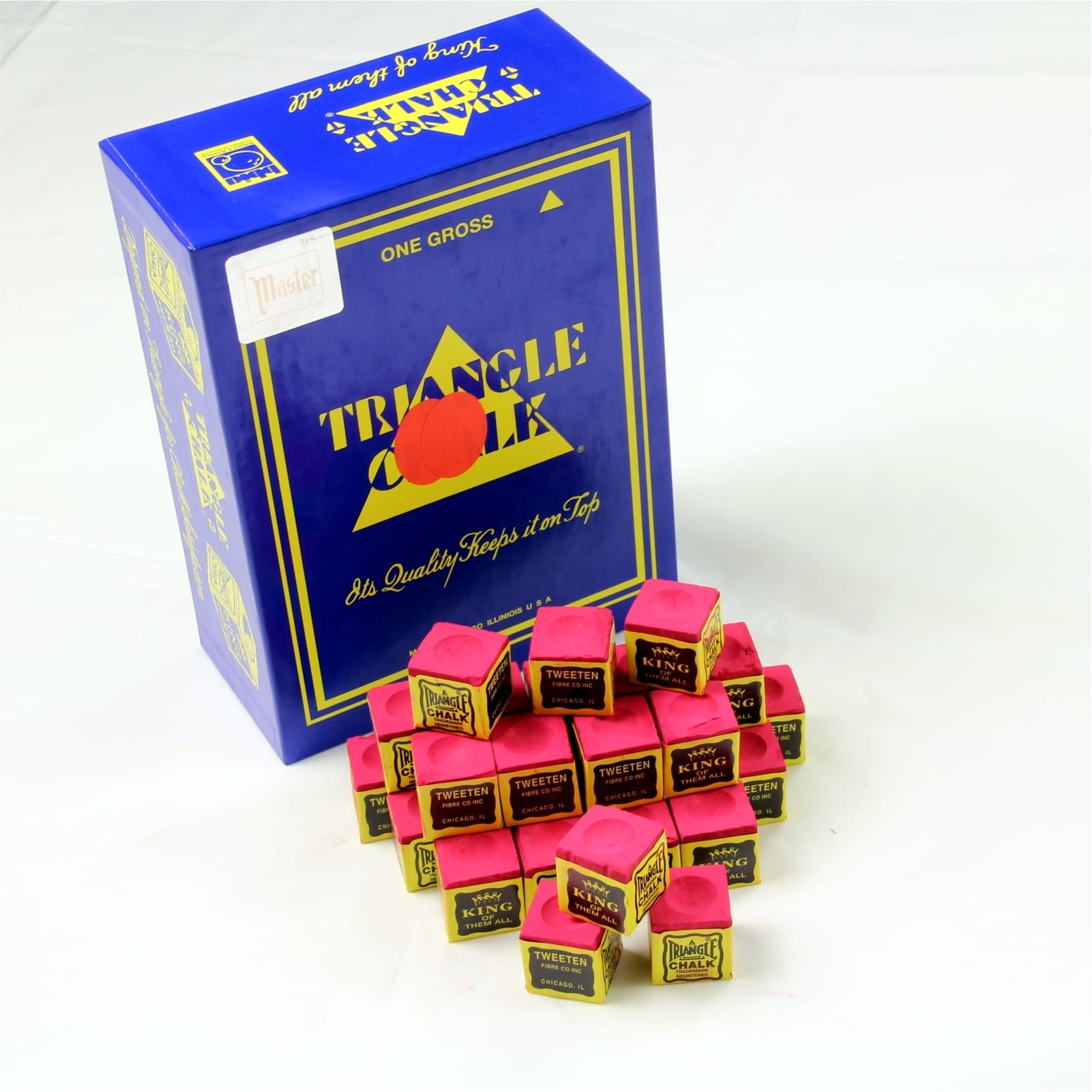 Triangle red chalk - 12 pieces Cue + Case